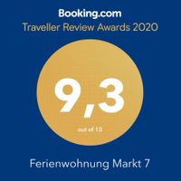 Booking.com Auszeichnung für gute Gästebewertungen 2020 mit 9,3 von 10 Punkten.